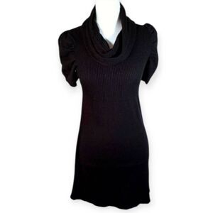 TAKEOUT BLACK COWL-NECK SWEATER DRESS SZ.L EUC